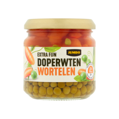 Huismerk Extra Fijn Doperwten Wortelen